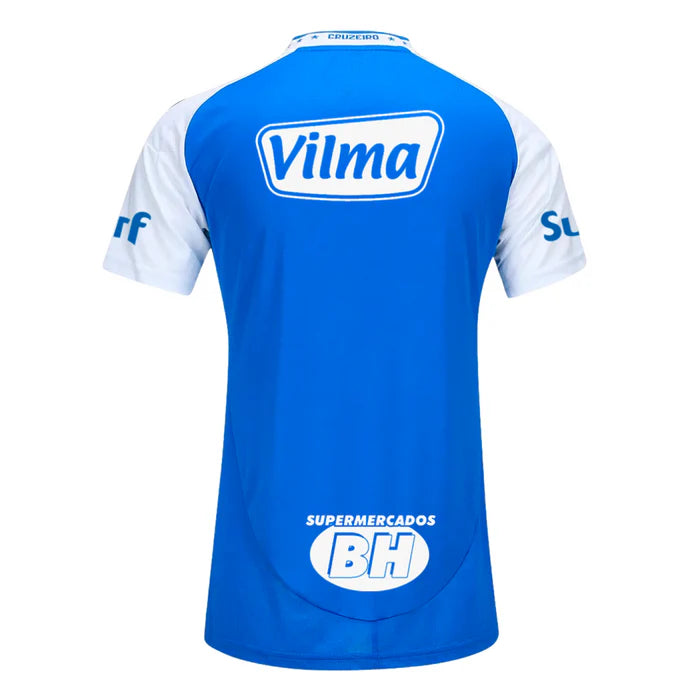 Camisa Cruzeiro Feminina Home 25/26 - Azul C/ Patrocínio
