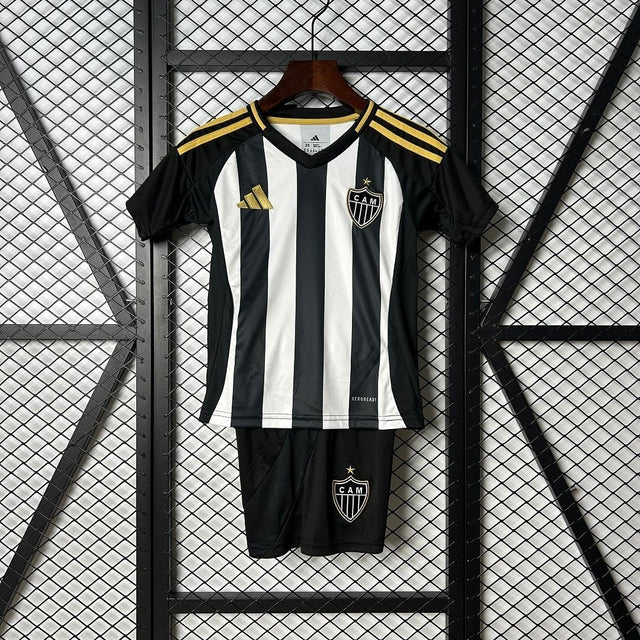 Conjunto Infantil Atlético Mineiro I 25/26 - Preta e Branca