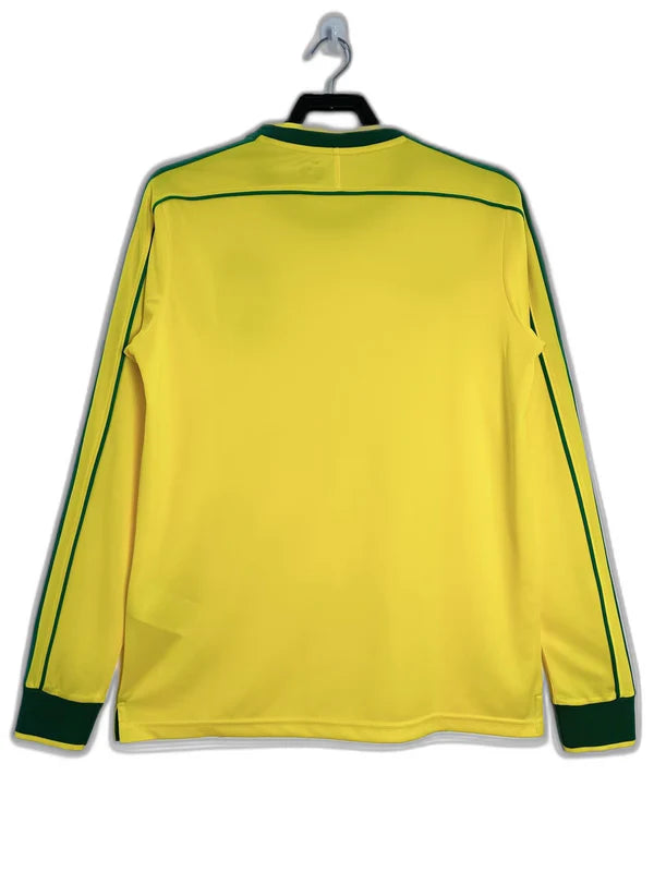 Camisa Brasil 1998 I Home - Versão Retrô Manga Longa