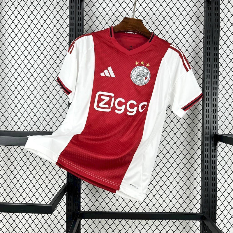 Camisa Ajax 25/26 – Home Branca e Vermelha (Linha Premium)