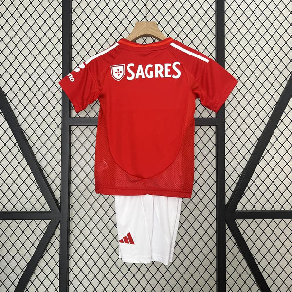 Conjunto Infantil Benfica I 24/25 - Vermelho e Branco