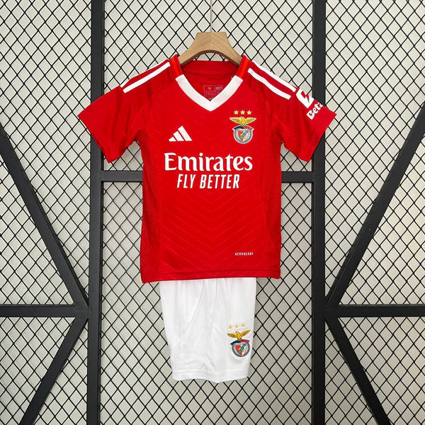 Conjunto Infantil Benfica I 24/25 - Vermelho e Branco