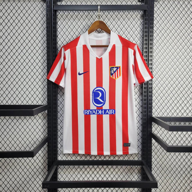 Camisa Atlético de Madrid 25/26 – Home Branca e Vermelha (Versão Jogador Premium)